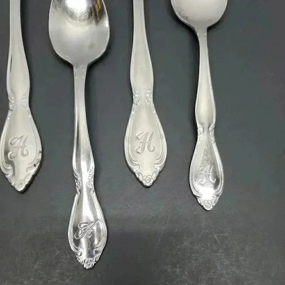 Flatware Stainless Steel Korea Letter "H" Engraved On Handle - Picture 4 of 13